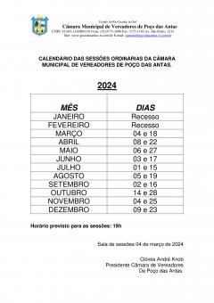 Calendário 2024